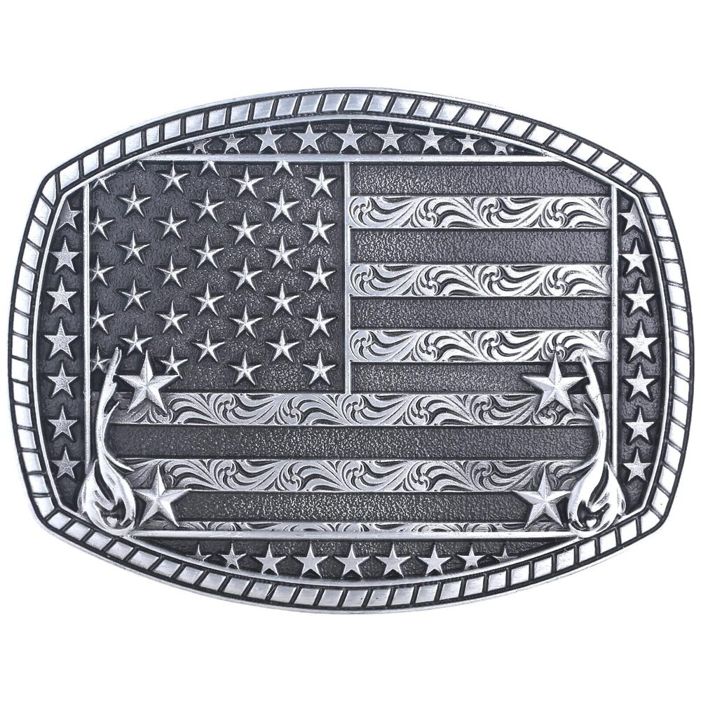 4457 Western Belt Buckle Vintage American Flag Belt Buckle Cowboy Outfits